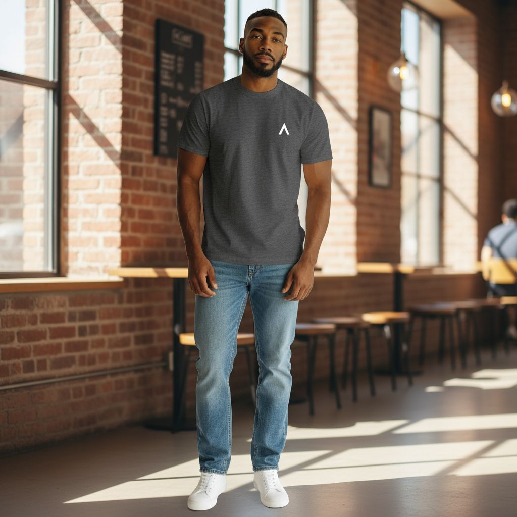 AXLE Mens T-Shirt Dark Grey with AXLE A White