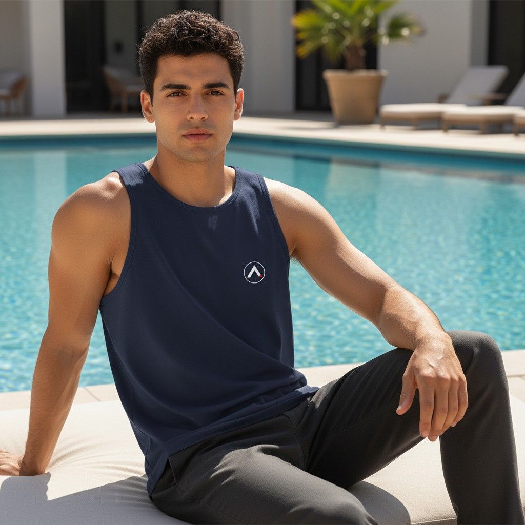 AXLE Mens Singlet Navy