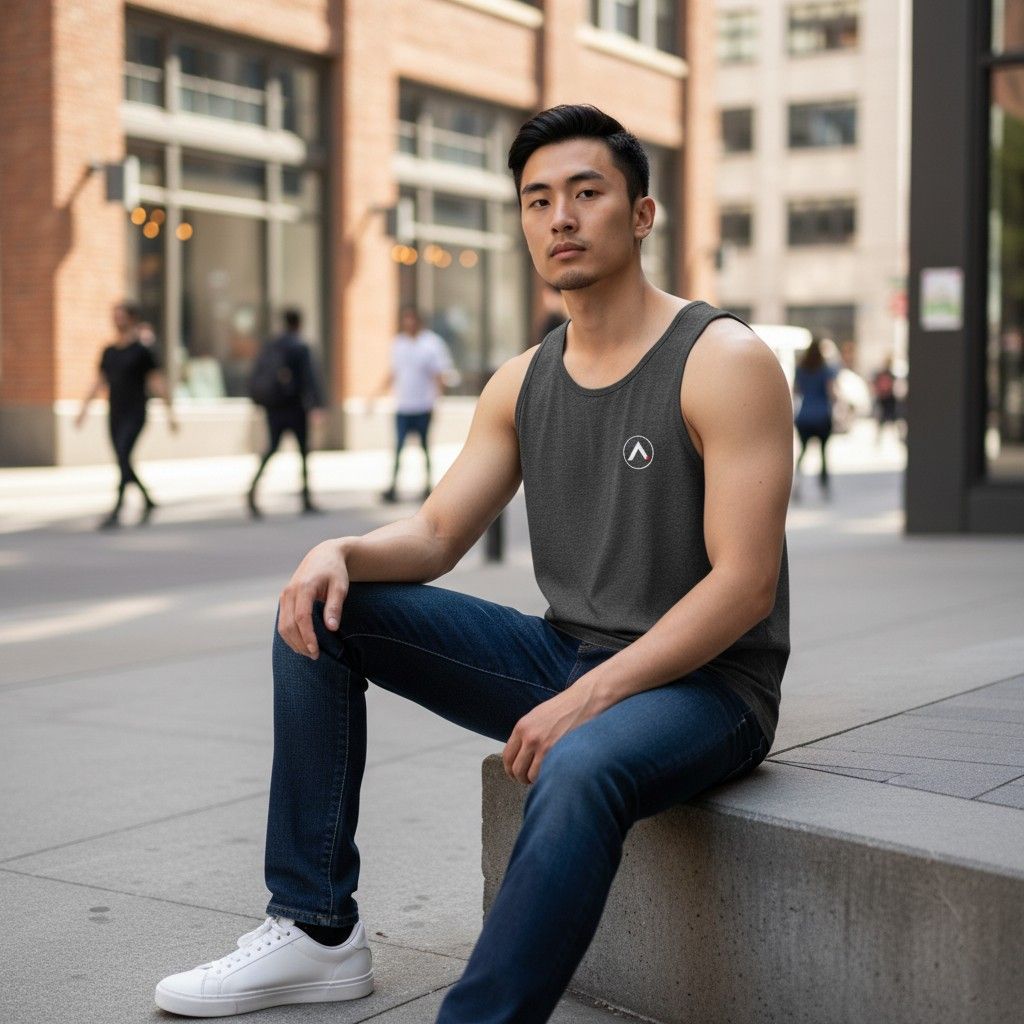 AXLE Mens Singlet Dark Grey