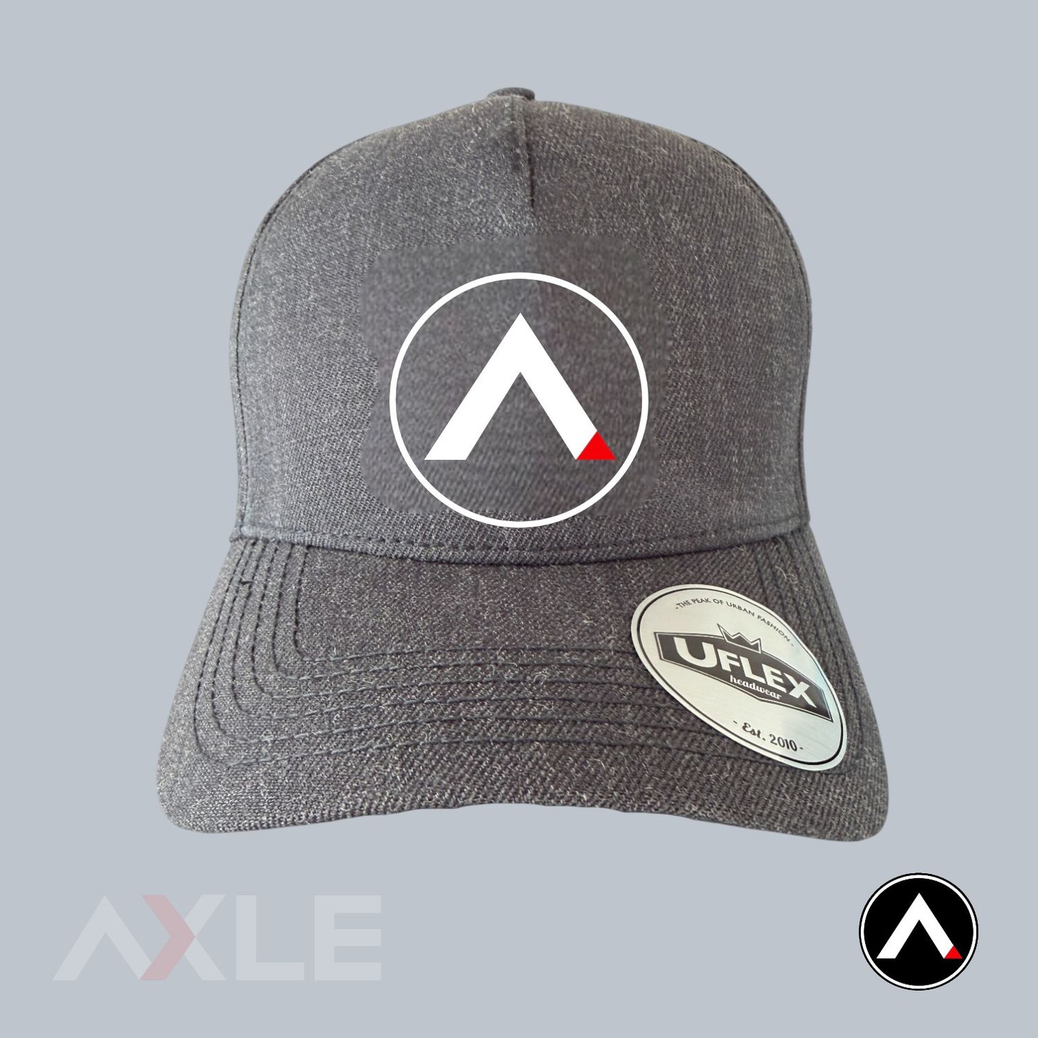 AXLE Adult Cap Charcoal with AXLE A White