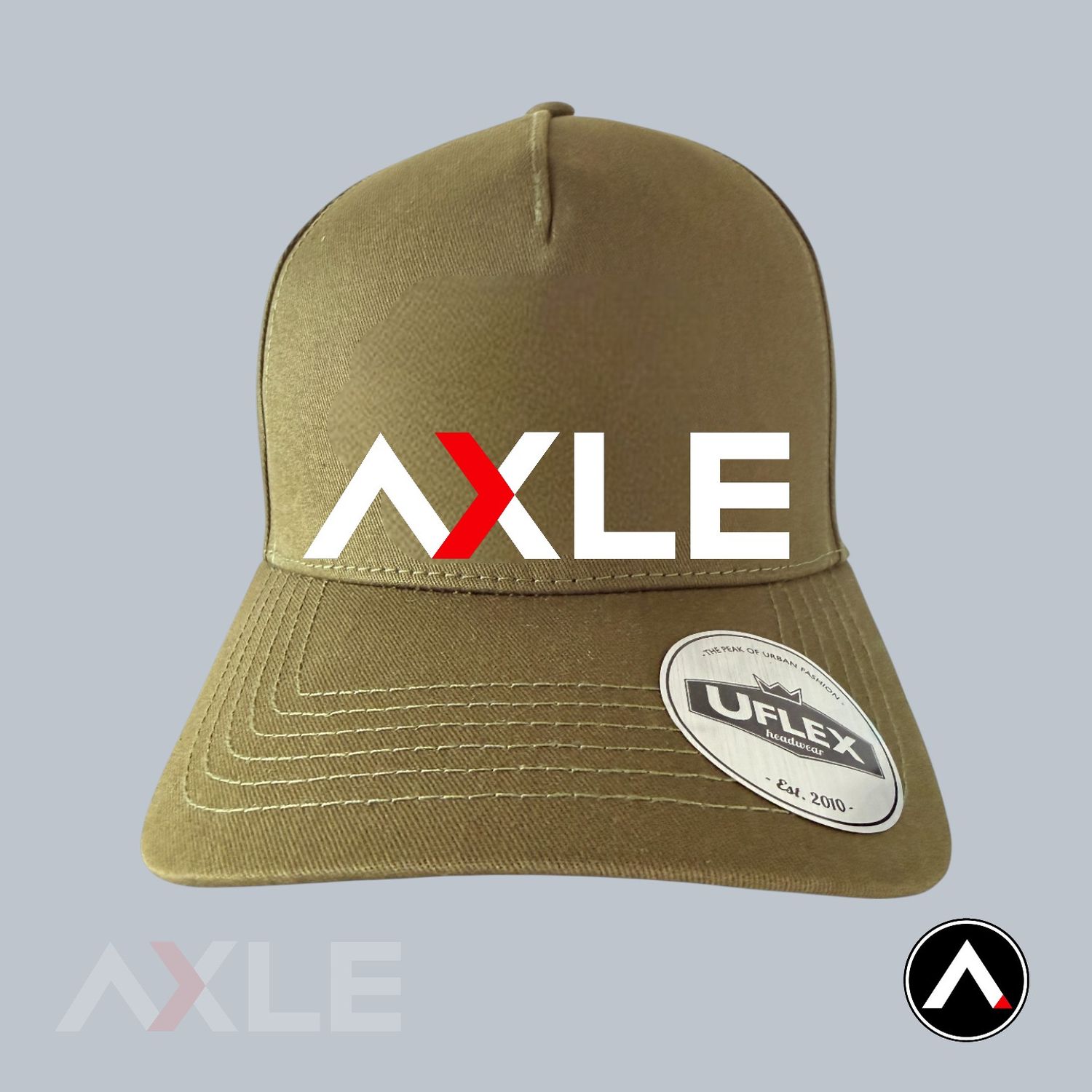 AXLE Adult Cap Military Green with AXLE White