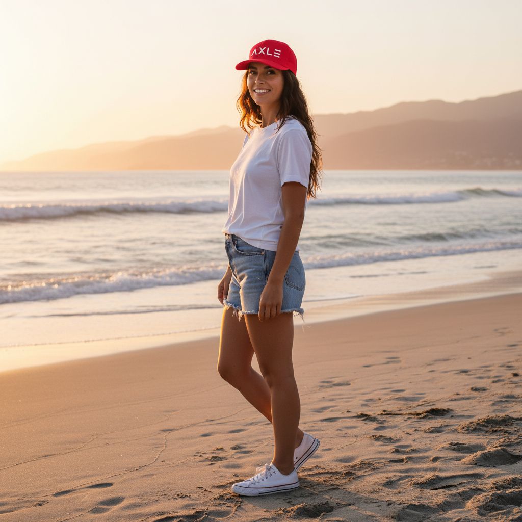 AXLE Adult Cap Red with AXLE White