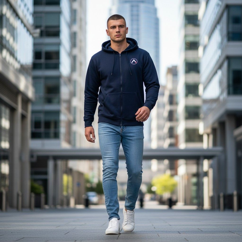 AXLE Zip Hoodie Navy