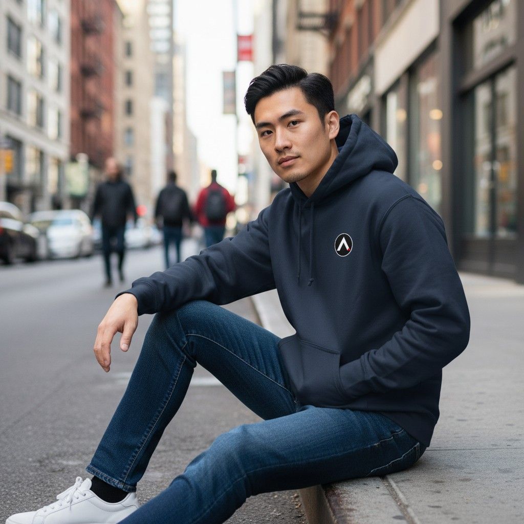 AXLE Mens Hoodie Navy