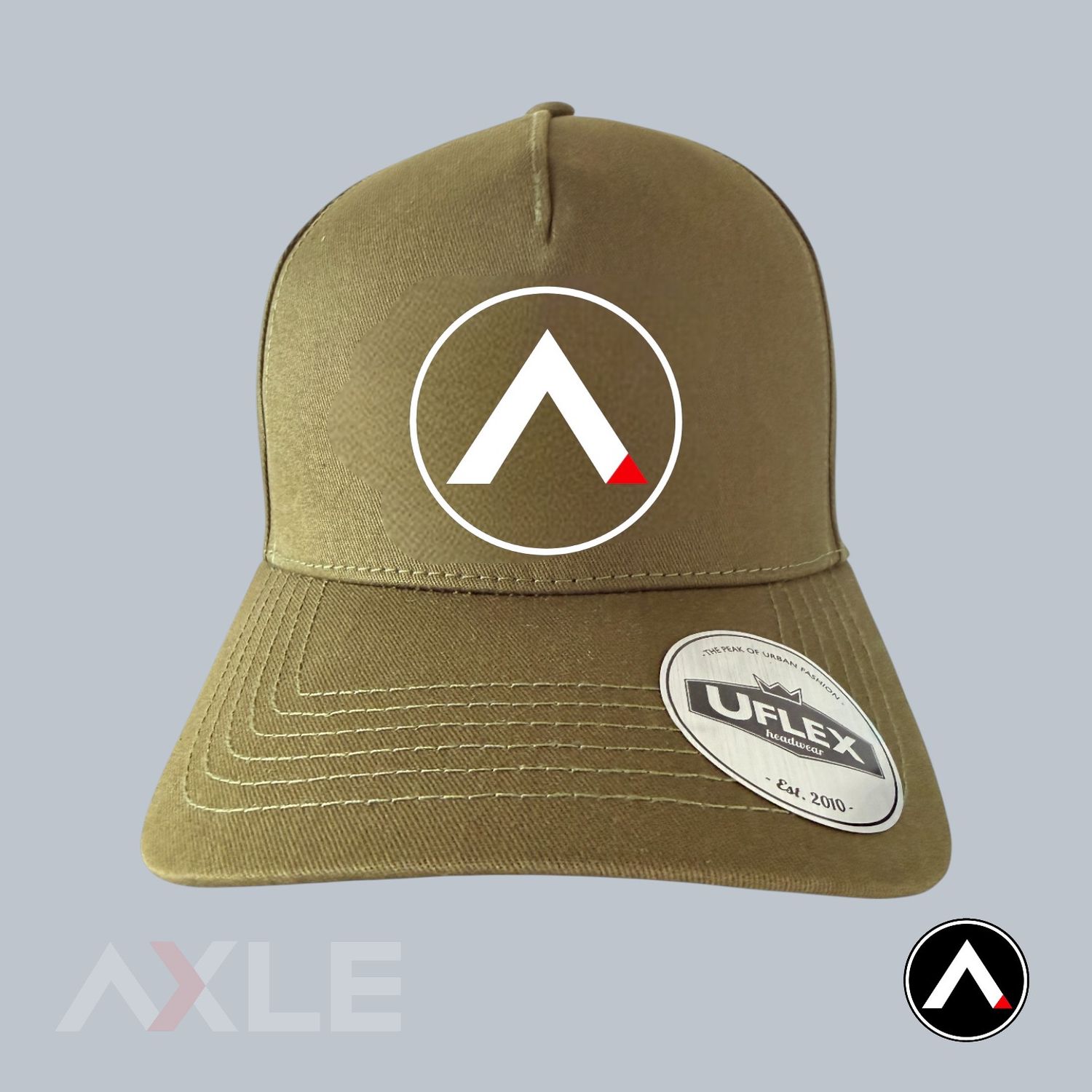 AXLE Adult Cap Military Green with AXLE A White