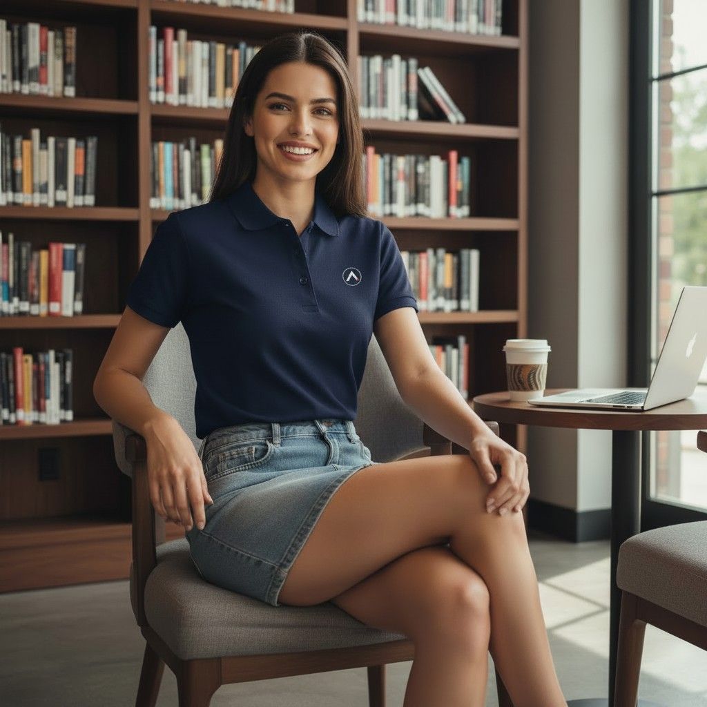 AXLE Ladies Polo Shirt Navy