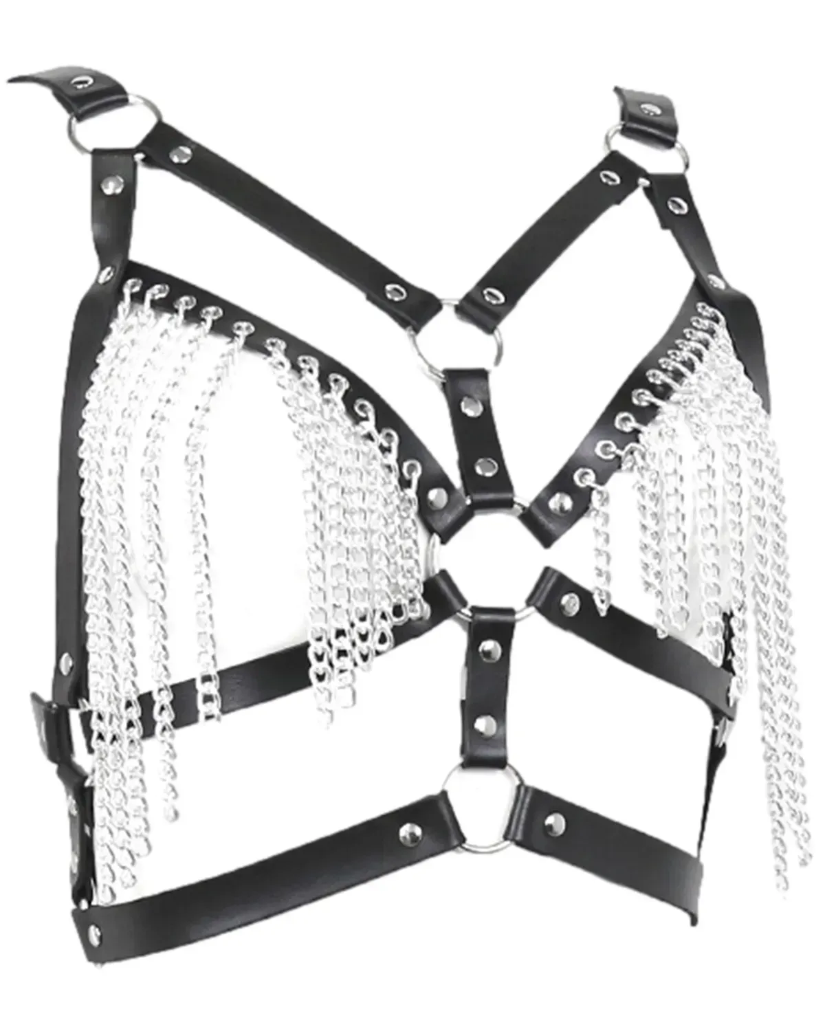 Harnais BDSM ajustable avec chaînette