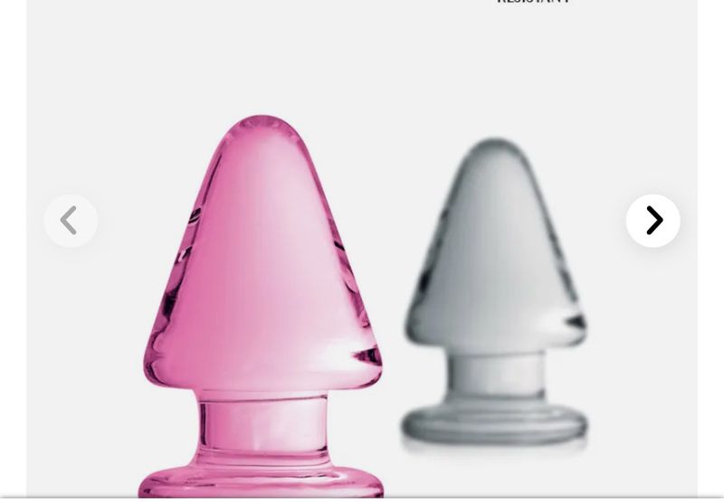 Hm Glossy n°23, plug anal en verre 9cm