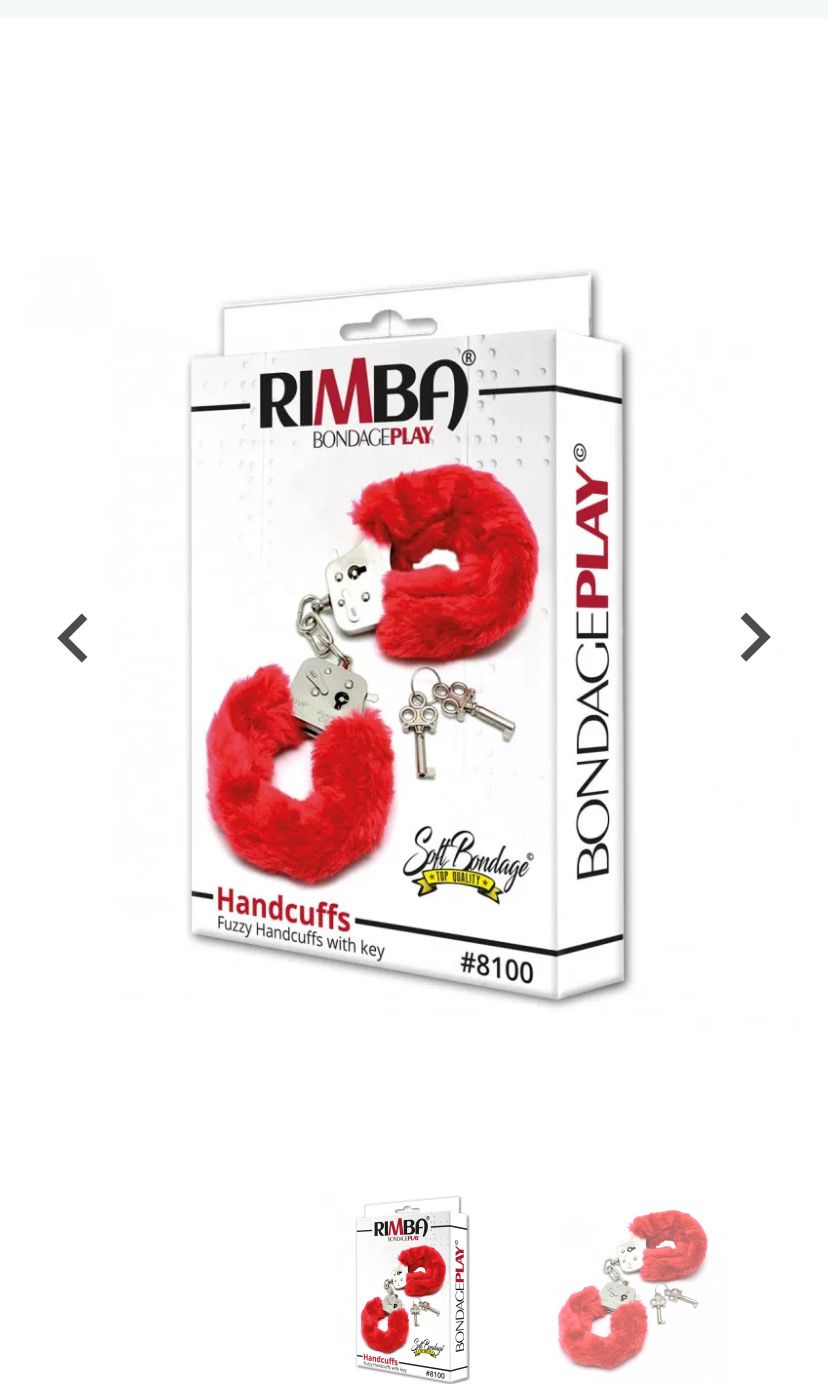 Menottes avec fourrure Rouge