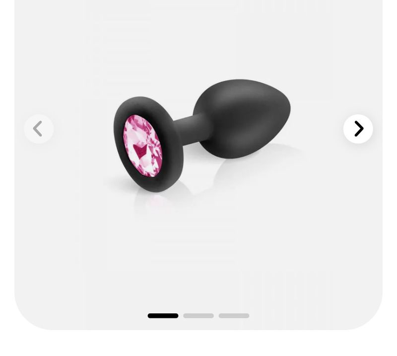 No Plug anal en silicone noir et bijou rose Hidden Eden Cloud