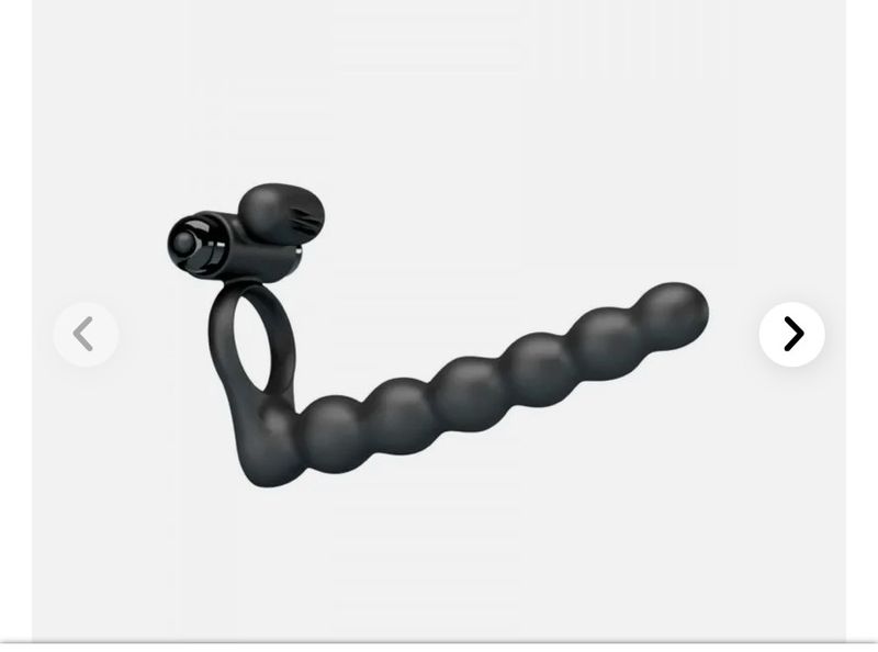 N Cockring vibrant avec chapelet anal et stimulateur de clitoris