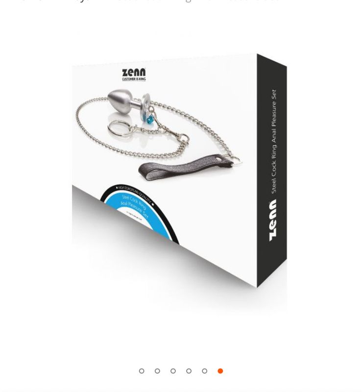 Steel cock ring anal pleasure set