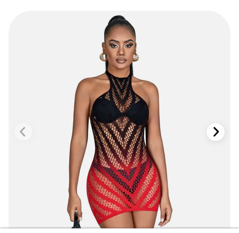 Robe résille noir
