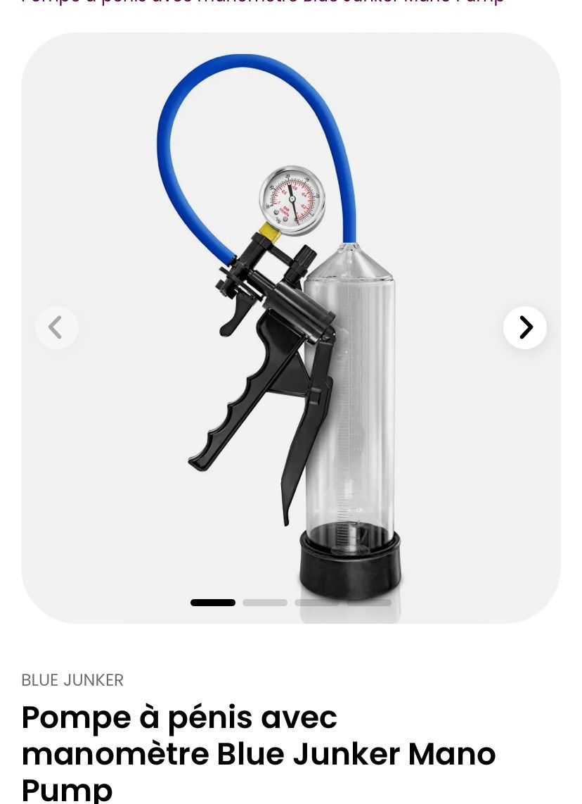 Pompe à pénis avec manomètre Blue Junker Mano Pump