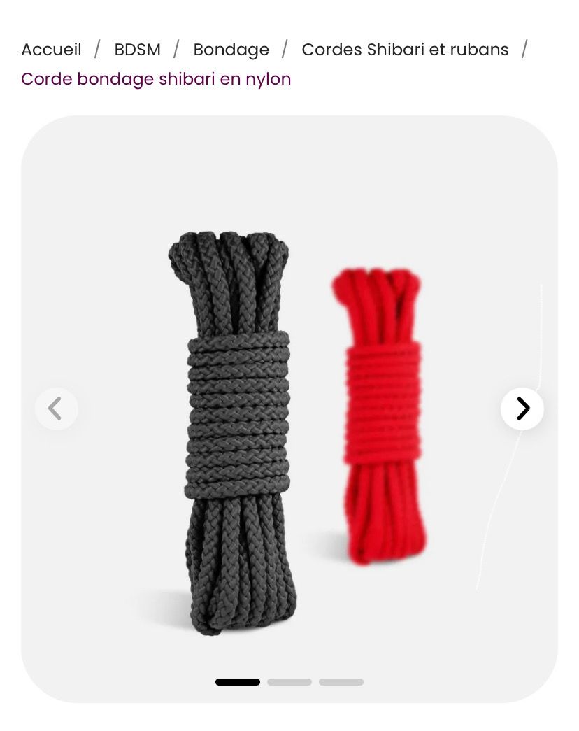 Corde bondage shibari en nylon