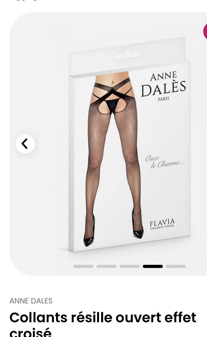 Collants résille ouvert effet croisé