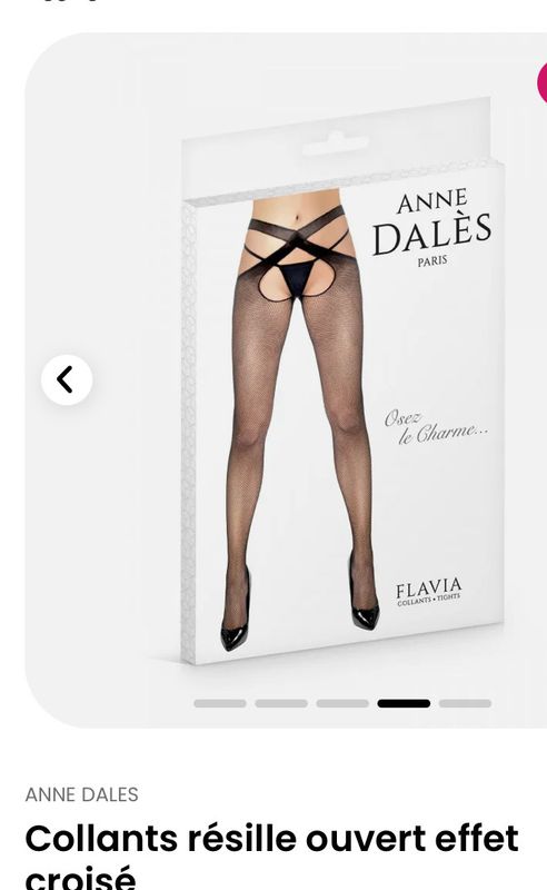 Collants résille ouvert effet croisé