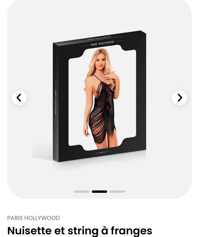 Nuisette et string à franges