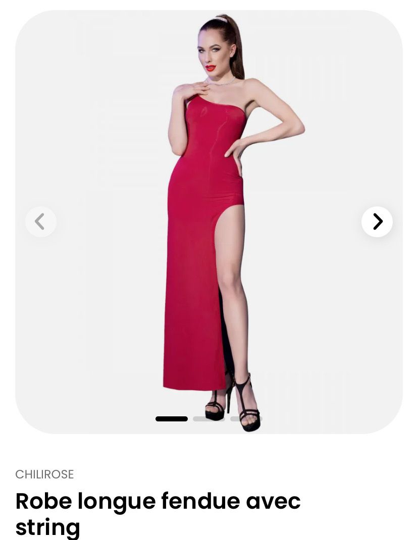 Robe longue fendue avec string