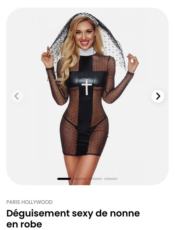 Déguisement sexy de nonne en robe