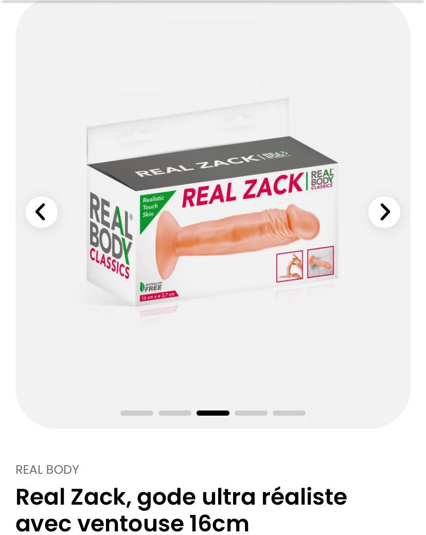 Real Zack, gode ultra réaliste avec ventouse 16cm
