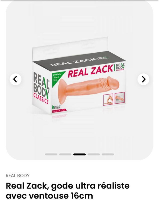 Real Zack, gode ultra réaliste avec ventouse 16cm