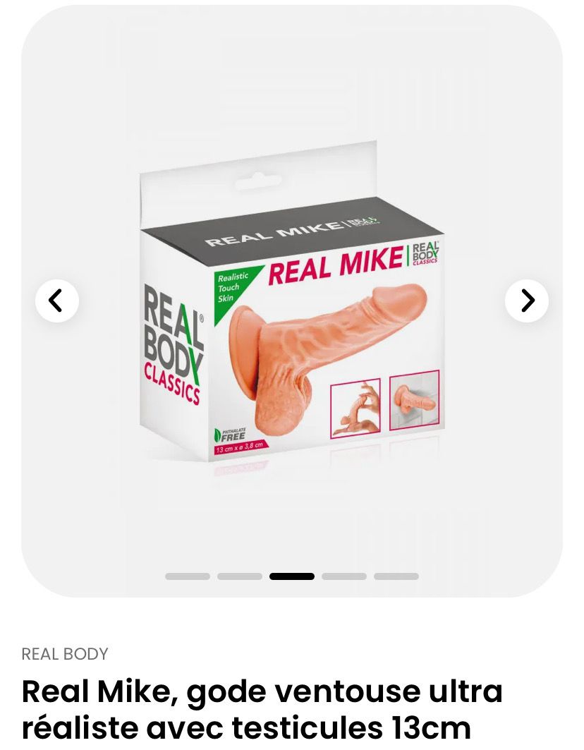 Real Mike, gode ventouse ultra réaliste avec testicules 13cm