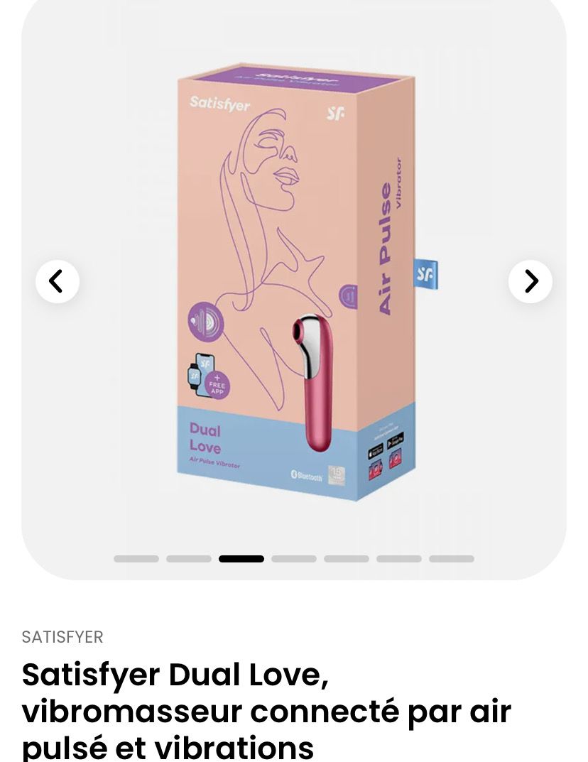 Satisfyer Dual love, stimulateur de clitoris air pulsé et point G