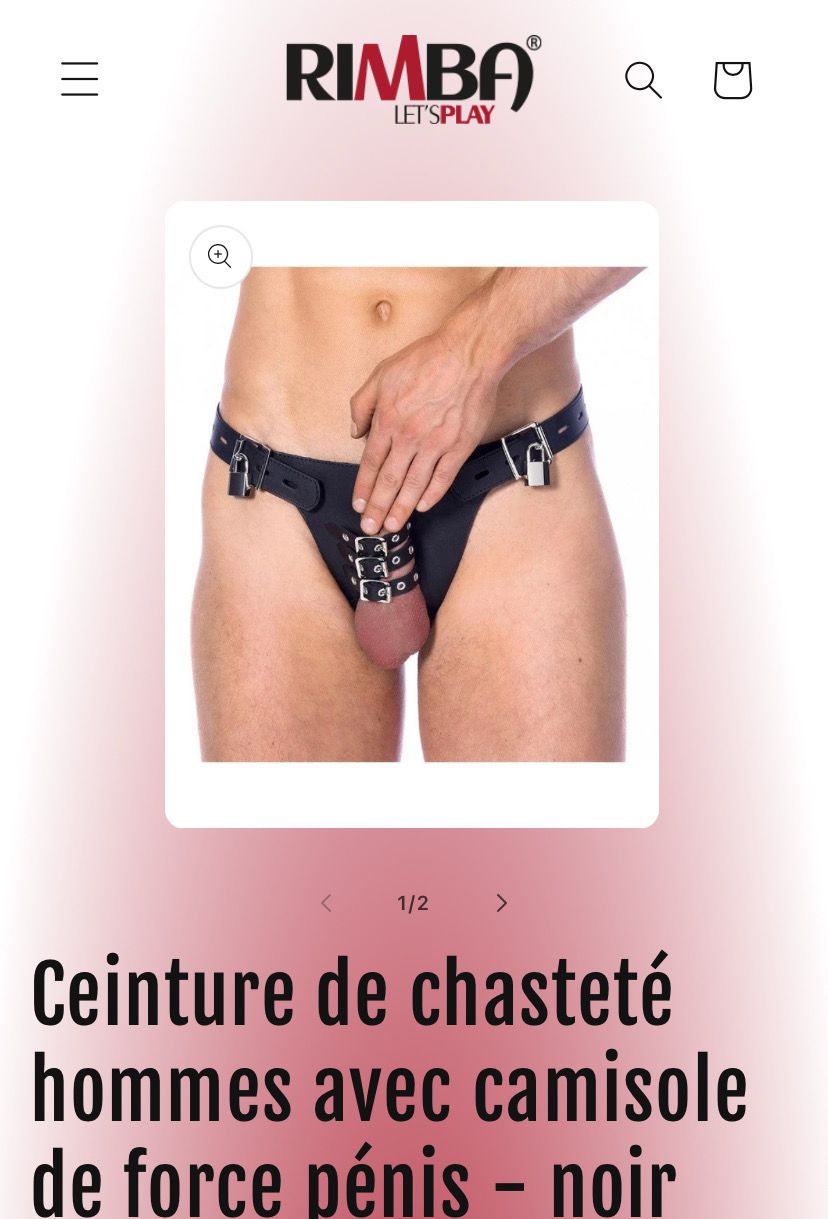 Ceinture de chasteté hommes avec camisole de force pénis - noir