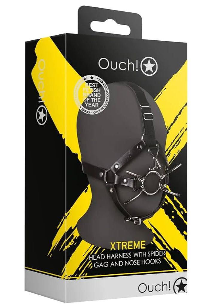 Hélas harness with spider gag and nose hooks