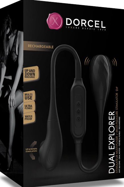 Vibromasseur Dual Explorer 2 En 1 Noir