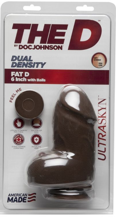 Gode avec Testicules Fat D 15,2 cm Dual Density The D