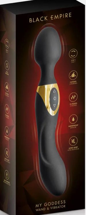 Vibromasseur wand 2-en-1 Black Empire My Goddess