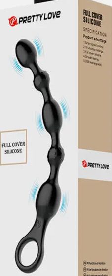 Van, chapelet anal vibrant en silicone