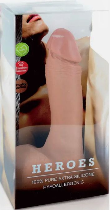 Heroes 6“, gode ventouse réaliste en pure silicone 20cm