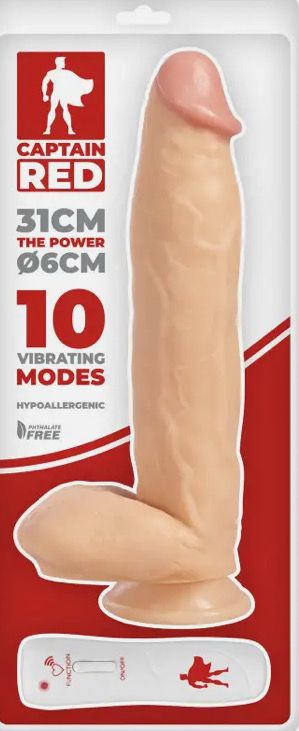 The Power, gode ultra réaliste XXL vibrant avec ventouse