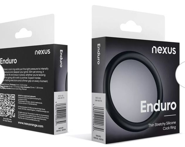 Nexus - Enduro Anneau pénien en silicone - Noir