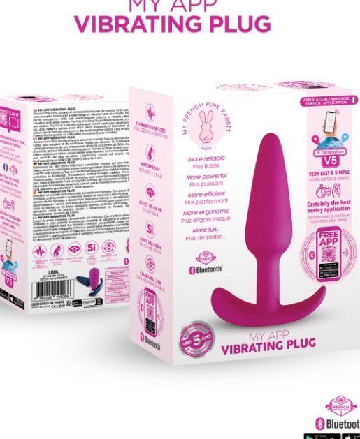 My App Vibating télécommande Plug vibrant USB connecté Bluetooth rose