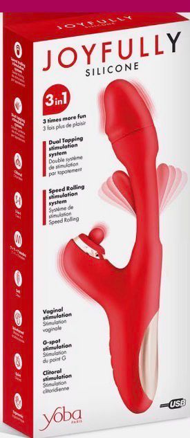 Joyfully - Vibromasseur rabbit 3-en-1 avec tapotements