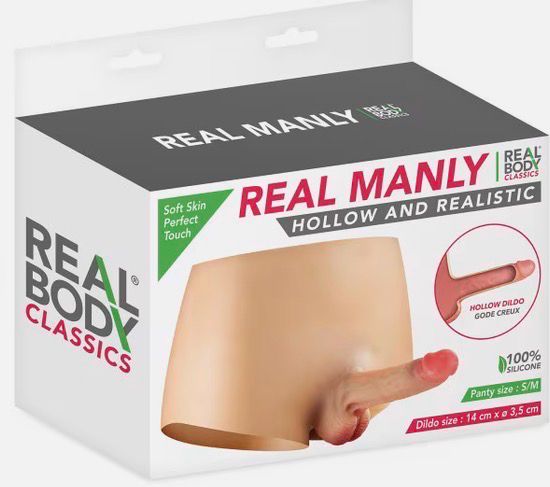 Real Manly, culotte avec gode réaliste creux pour homme Real Manly, culotte avec gode réaliste creux pour homme