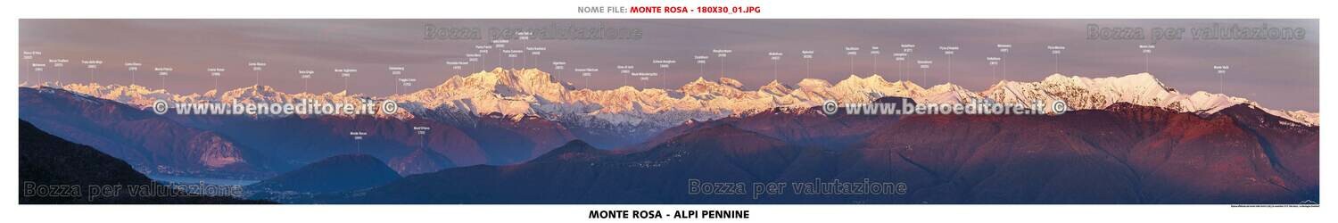 Testate panoramiche con toponomastica 180x30cm