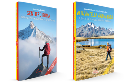 Libro: Beno, Luciano Bruseghini, Eliana e Nemo Canetta,
"Alta Via della Valmalenco. 8 giorni tra Disgrazia, Bernina e Scalino"+"Sentiero Roma. Da Novate a Chiesa per la val Masino", Beno Editore, 2020