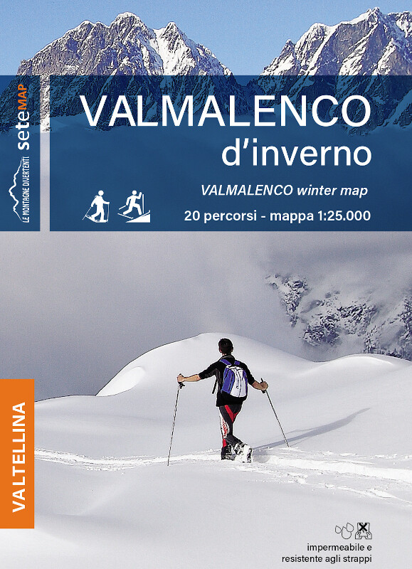 Mappa Valmalenco d'inverno (impermeabile e antistrappo)