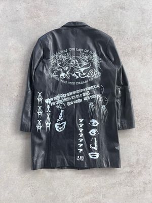Black Light Trench Leather Coat « FEVER DREAM »