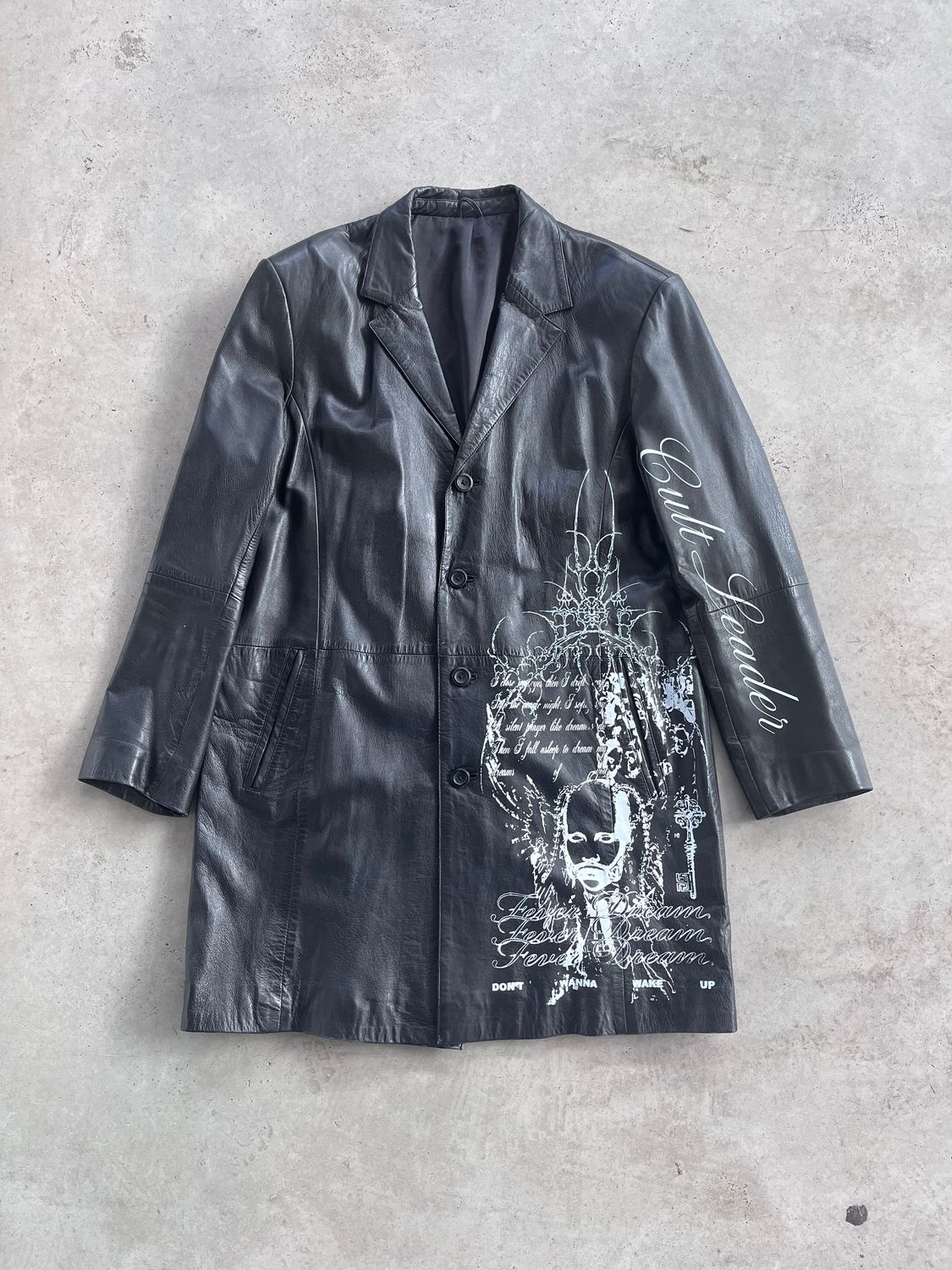 Black Light Trench Leather Coat « FEVER DREAM »