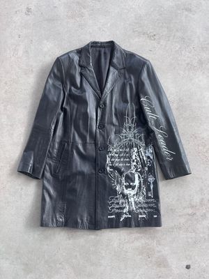 Black Light Trench Leather Coat « FEVER DREAM »