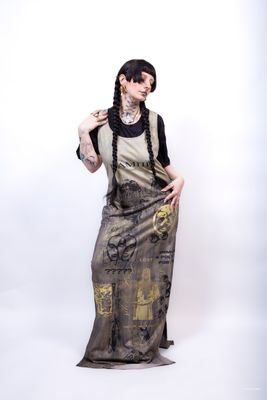 Long Dress Gold &amp; Black « VAMPIRE »