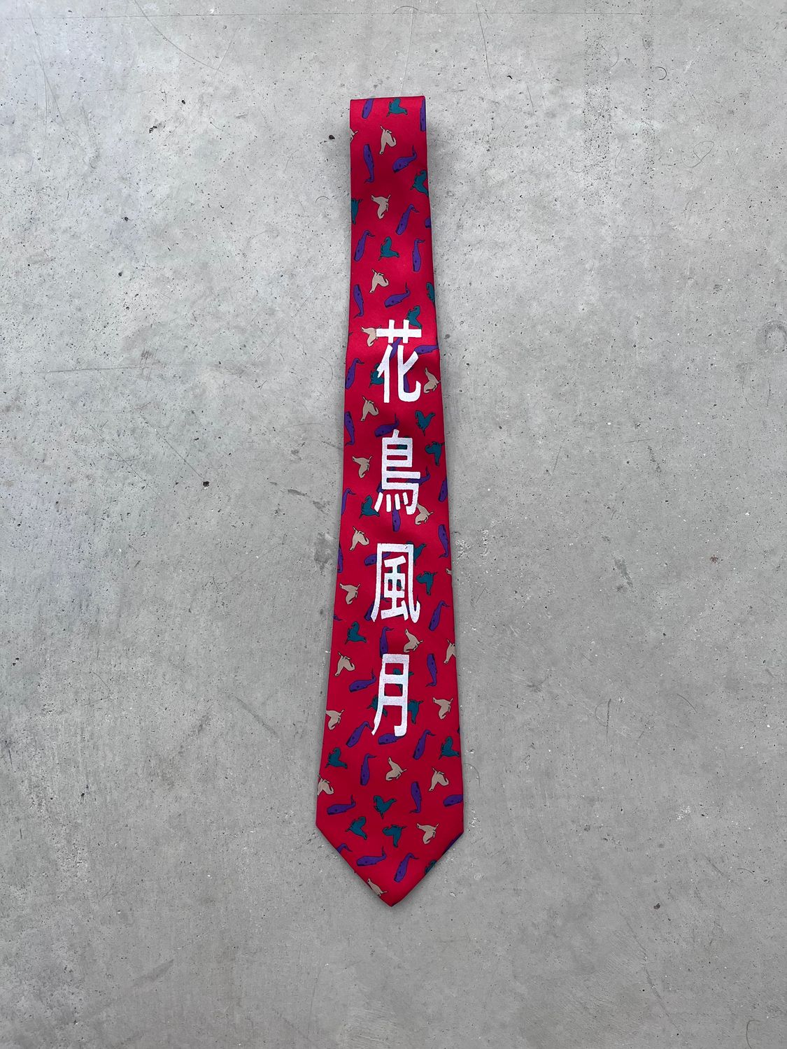 Cravate custom « 花鳥風月 »