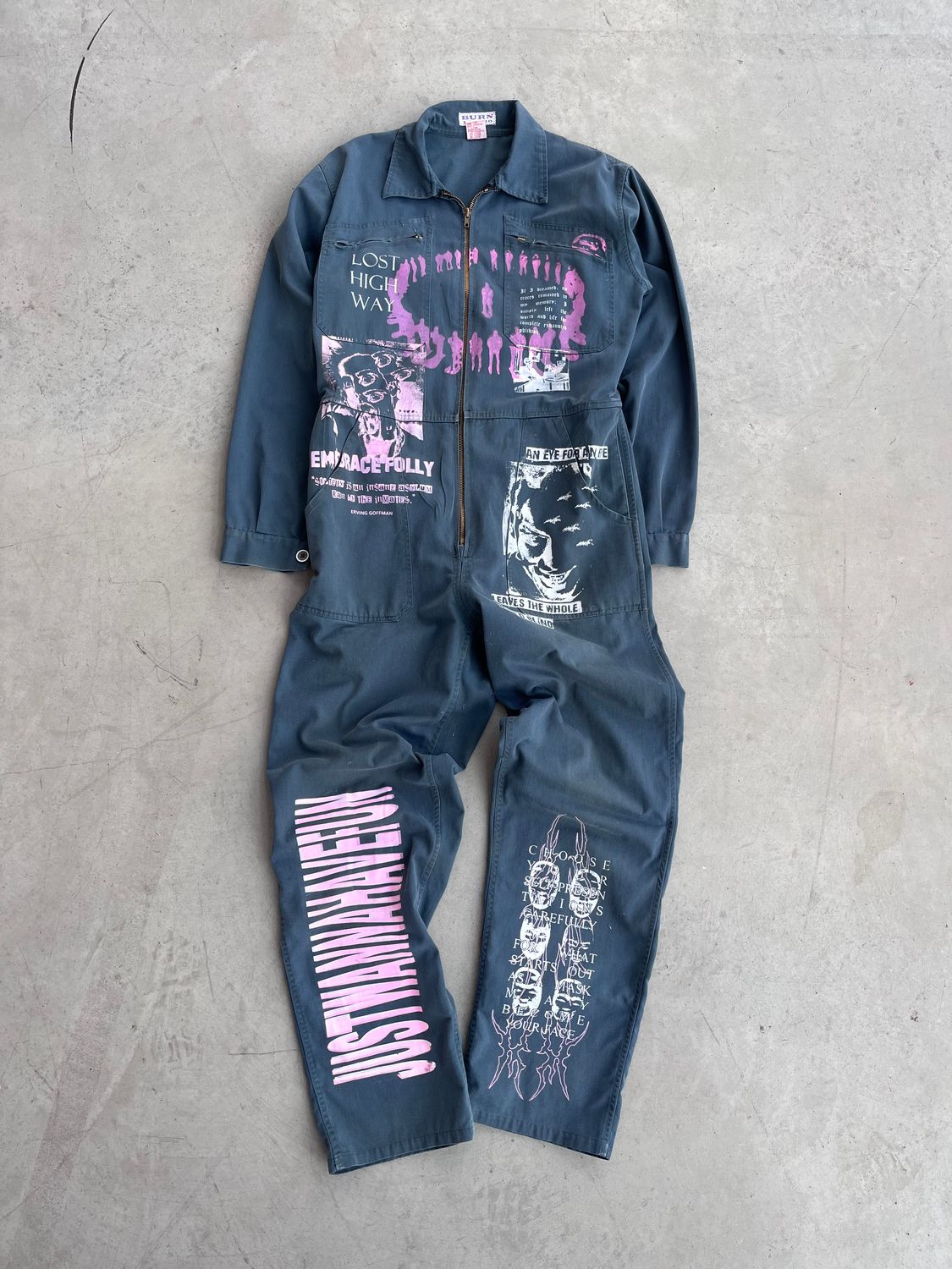 Jumpsuit Alternative Fashion Serigraphy