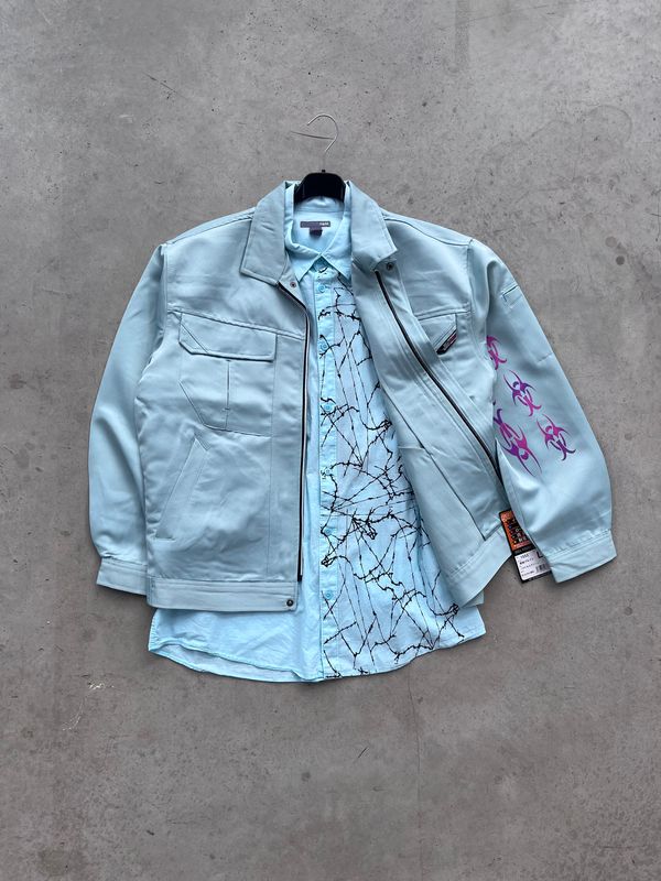 Blue Set Jacket and Shirt Alternative Fashion Serigraphy